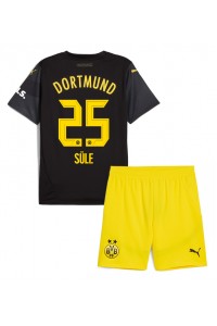 Borussia Dortmund Niklas Sule #25 Jalkapallovaatteet Lasten Vieraspeliasu 2024-25 Lyhythihainen (+ Lyhyet housut)